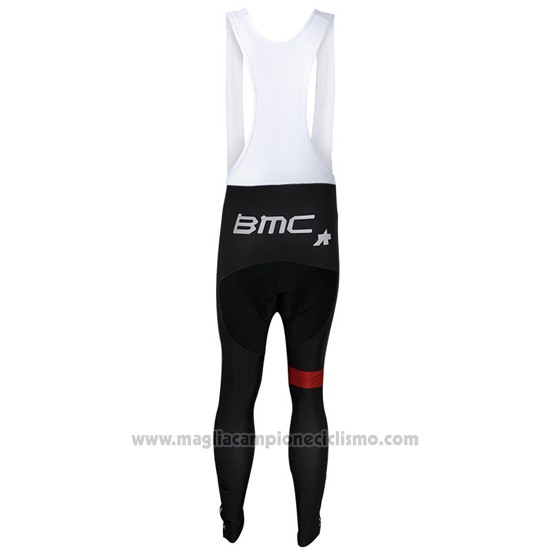 2017 Abbigliamento Ciclismo BMC Rosso e Bianco Manica Lunga e Salopette